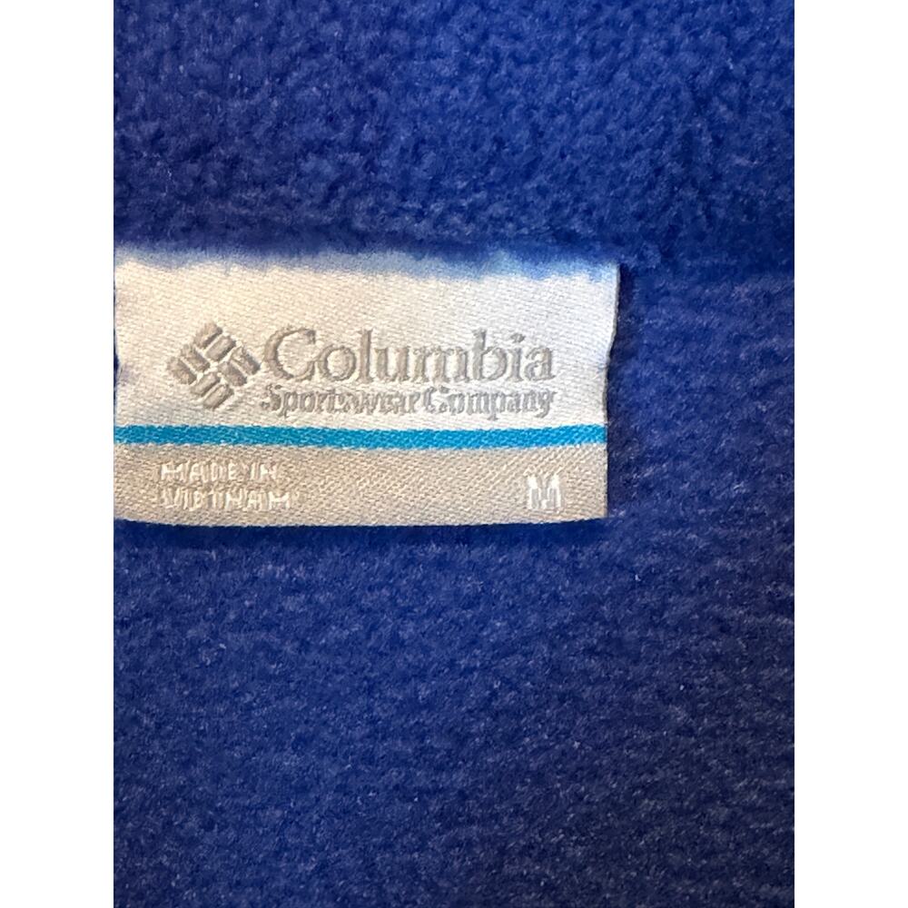 Columbia Women’s Blue Fleece Full Zip Jacket Medium Soft Outdoor Hiking - Picture 3 of 5